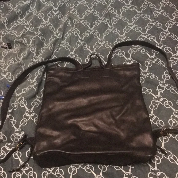 Black leather Backpack - Picture 2 of 12